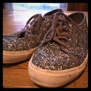 Glitter tennis shoes